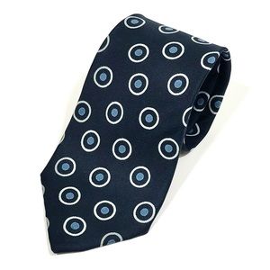 Christian Dior Blue Polka Dot Neck Tie